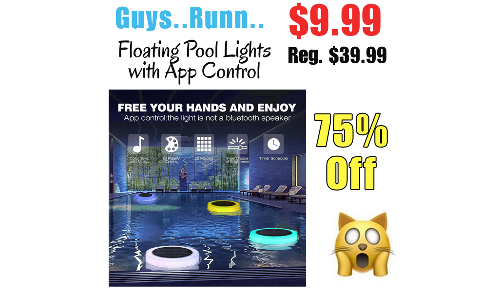 Floating Pool Lights with App Control Only $9.99 Shipped on Amazon (Regularly $39.99)