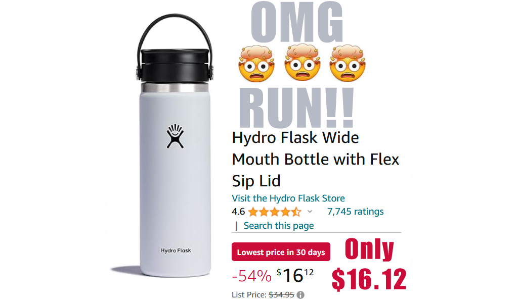 Hydro Flask Flex Lid Water Bottle ONLY $16 on Amazon (Regularly $35)