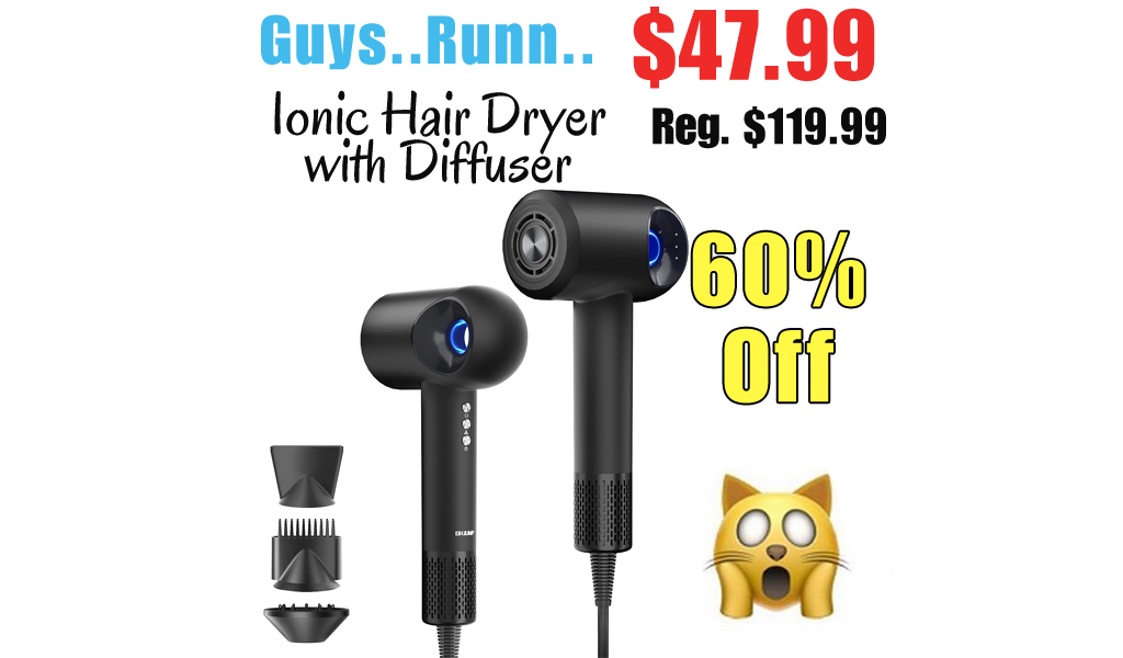 Ionic Hair Dryer with Diffuser Only $47.99 Shipped on Amazon (Regularly $119.99)