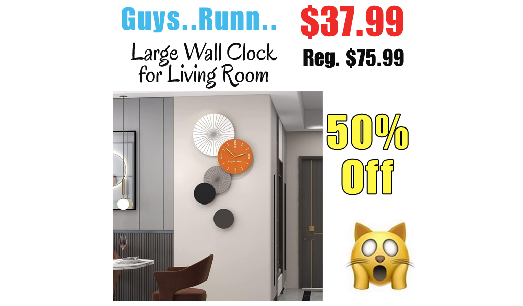 Large Wall Clock for Living Room Only $37.99 Shipped on Amazon (Regularly $75.99)