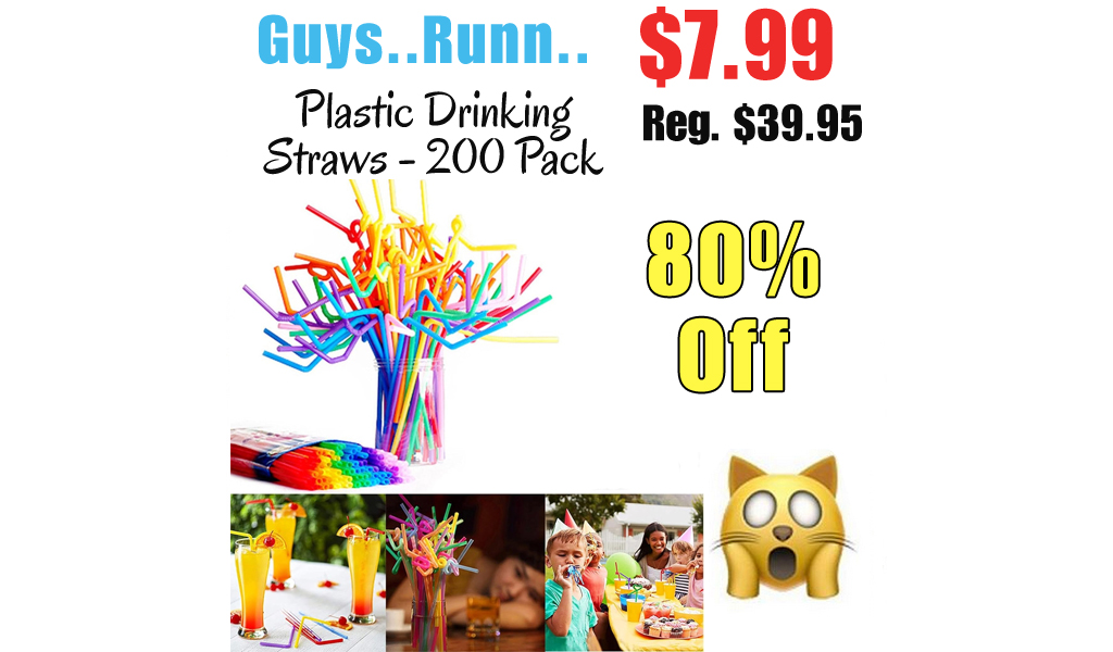 Plastic Drinking Straws - 200 Pack Only $7.99 Shipped on Amazon (Regularly $39.95)
