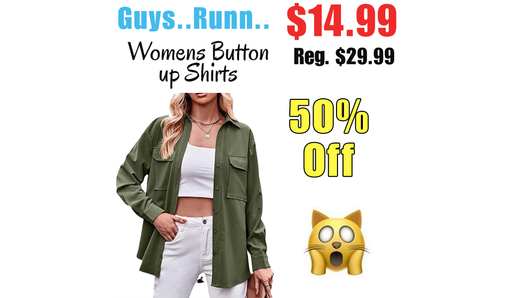 Womens Button up Shirts Only $14.99 Shipped on Amazon (Regularly $29.99)