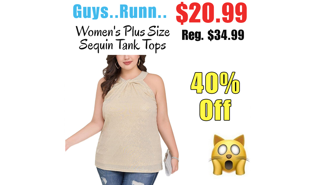 Women's Plus Size Sequin Tank Tops Only $20.99 Shipped on Amazon (Regularly $34.99)