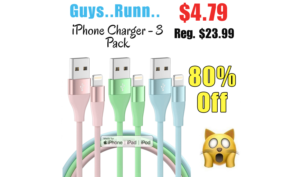 iPhone Charger - 3 Pack Only $4.79 Shipped on Amazon (Regularly $23.99)