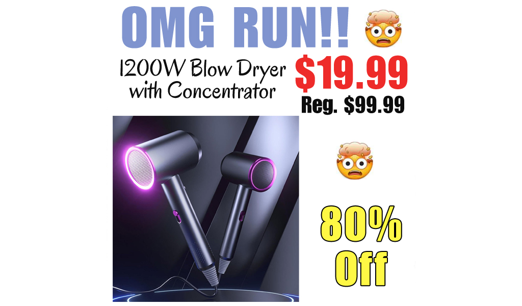 1200W Blow Dryer with Concentrator Only $19.99 Shipped on Amazon (Regularly $99.99)