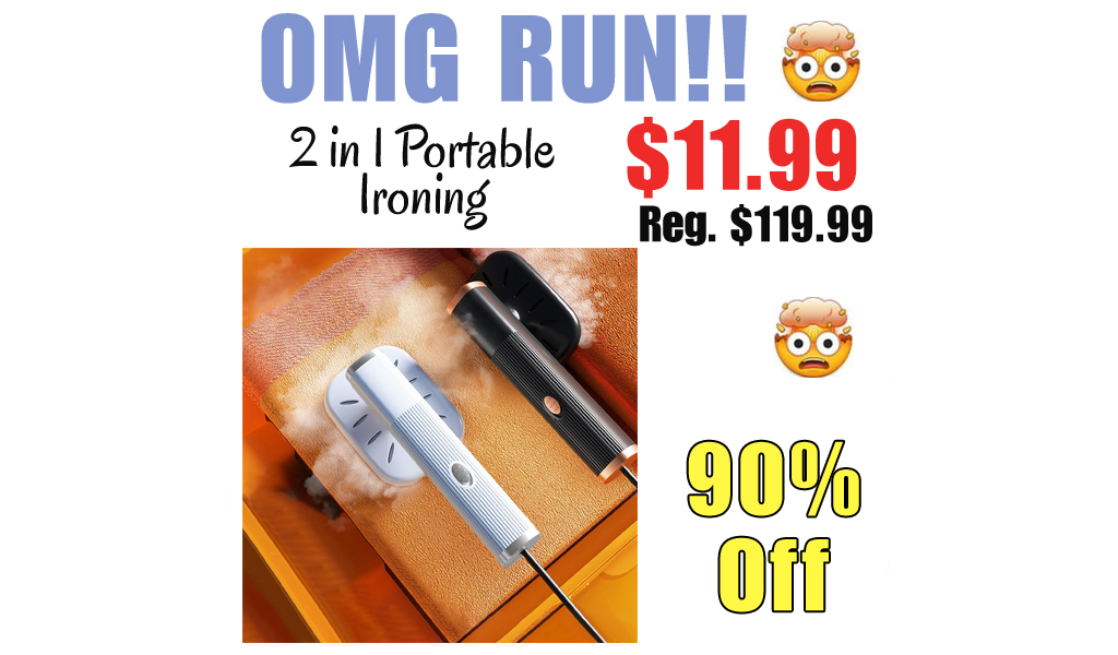 2 in 1 Portable Ironing Only $11.99 Shipped on Amazon (Regularly $119.99)