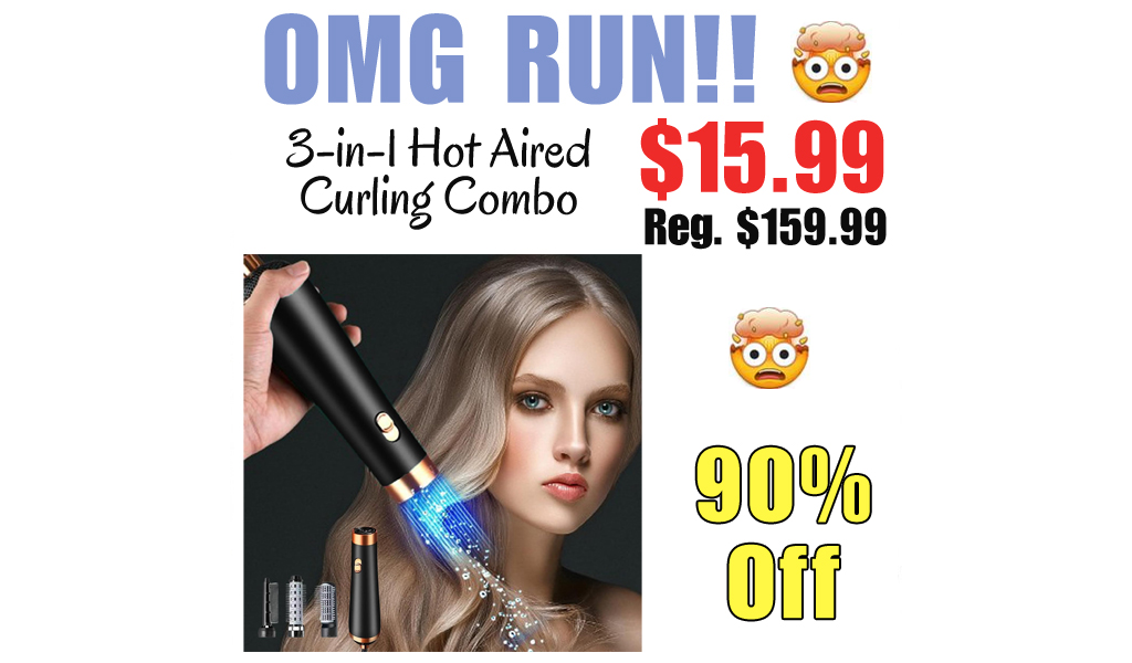 3-in-1 Hot Aired Curling Combo Only $15.99 Shipped on Amazon (Regularly $159.99)