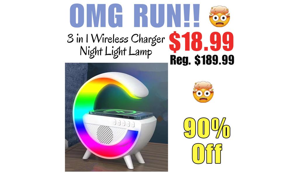 3 in 1 Wireless Charger Night Light Lamp Only $18.99 Shipped on Amazon (Regularly $189.99)