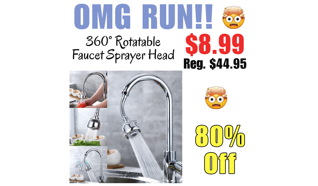 360° Rotatable Faucet Sprayer Head Only $8.99 Shipped on Amazon (Regularly $44.95)