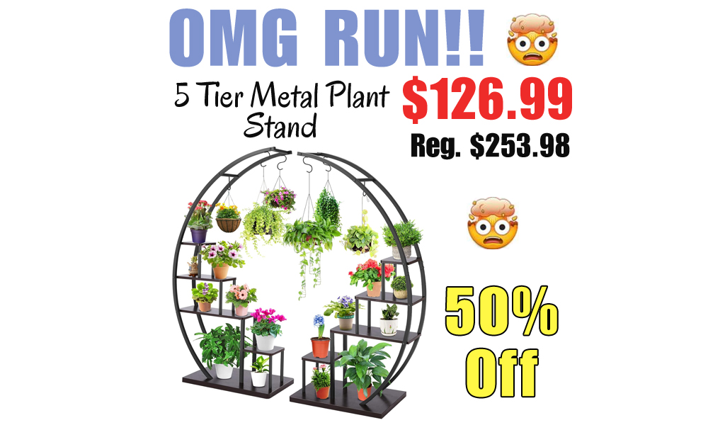 5 Tier Metal Plant Stand Only $126.99 Shipped on Amazon (Regularly $253.98)