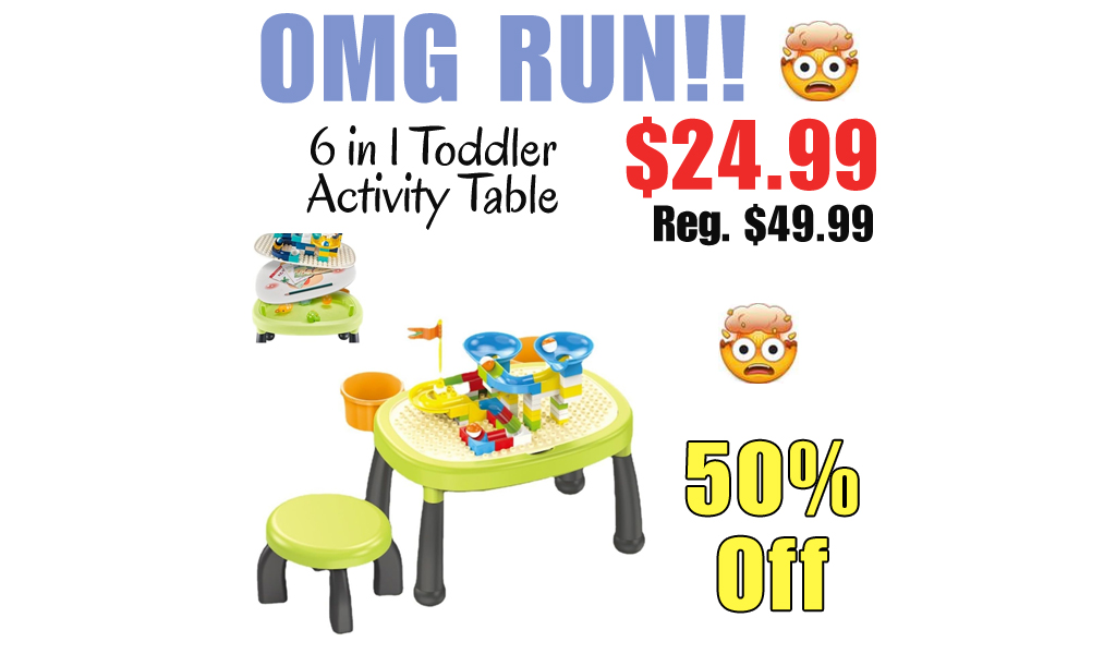 6 in 1 Toddler Activity Table Only $24.99 Shipped on Amazon (Regularly $49.99)