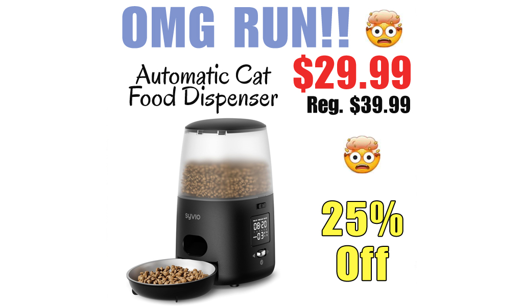 Automatic Cat Food Dispenser Only $29.99 Shipped on Amazon (Regularly $39.99)