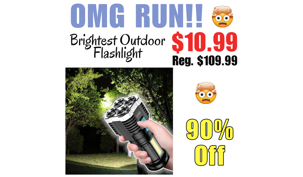 Brightest Outdoor Flashlight Only $10.99 Shipped on Amazon (Regularly $109.99)