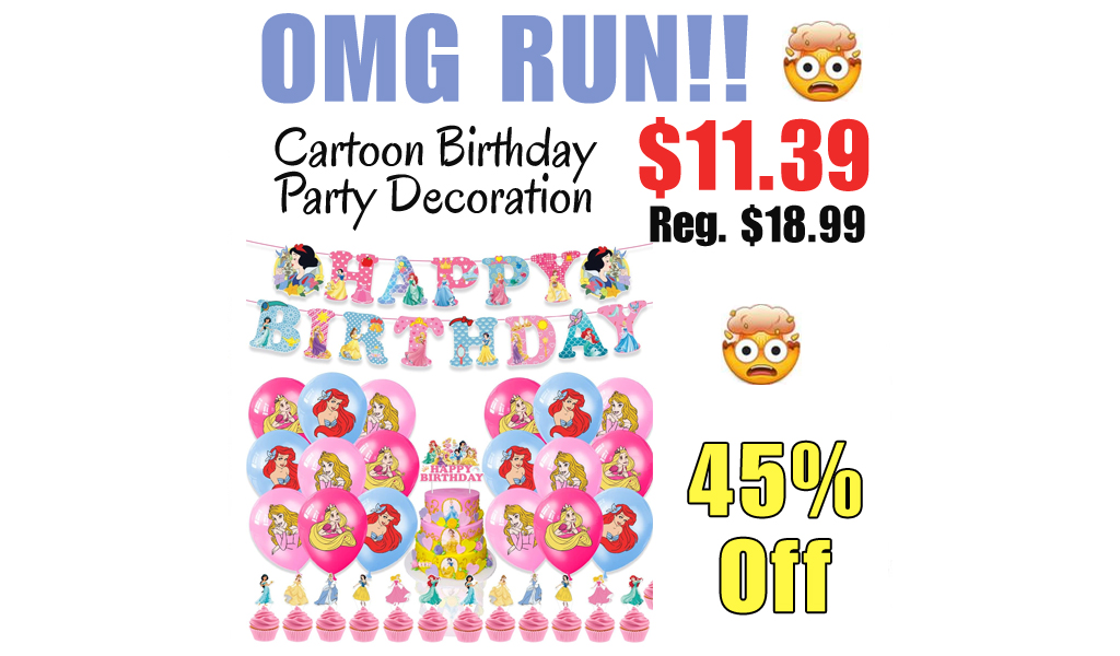 Cartoon Birthday Party Decoration Only $11.39 Shipped on Amazon (Regularly $18.99)