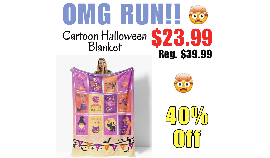 Cartoon Halloween Blanket Only $23.99 Shipped on Amazon (Regularly $39.99)