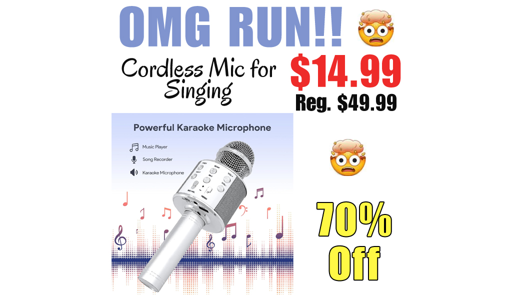 Cordless Mic for Singing Only $14.99 Shipped on Amazon (Regularly $49.99)