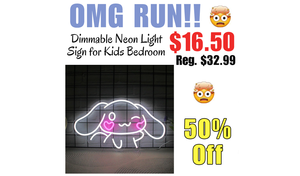 Dimmable Neon Light Sign for Kids Bedroom Only $16.50 Shipped on Amazon (Regularly $32.99)