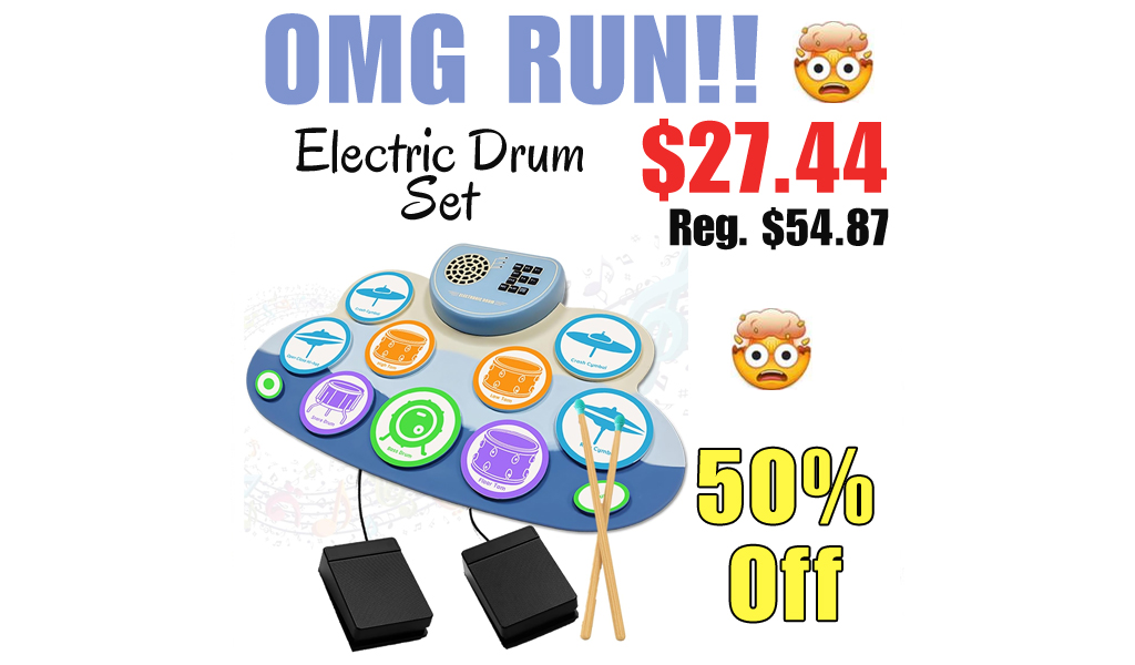 Electric Drum Set Only $27.44 Shipped on Amazon (Regularly $54.87)