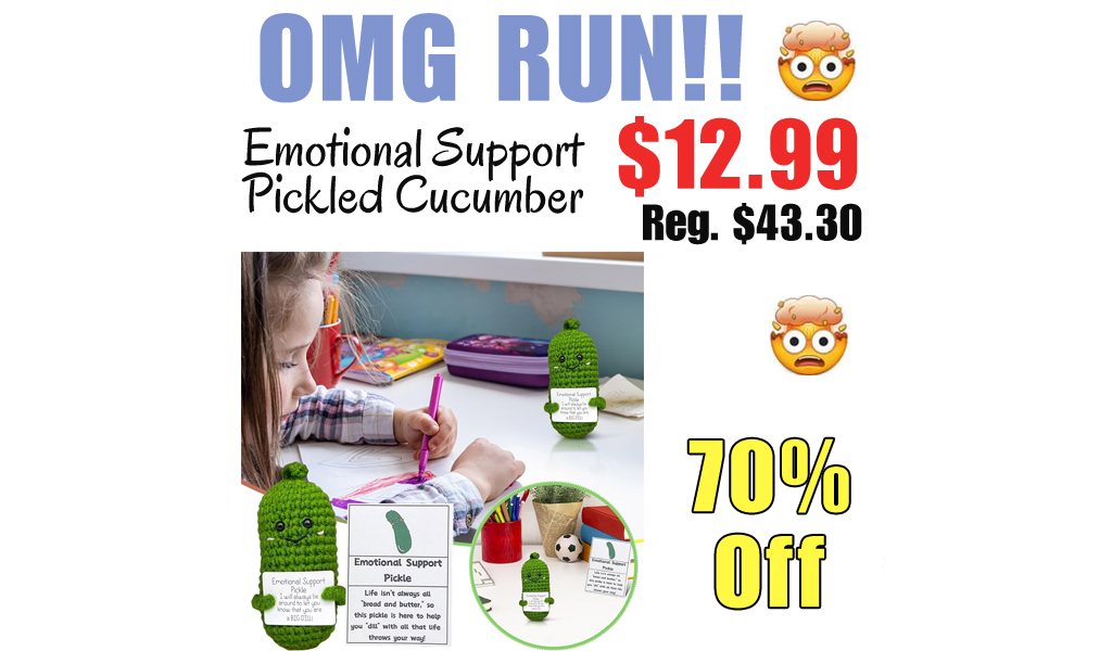 Emotional Support Pickled Cucumber Only $12.99 Shipped on Amazon (Regularly $43.30)