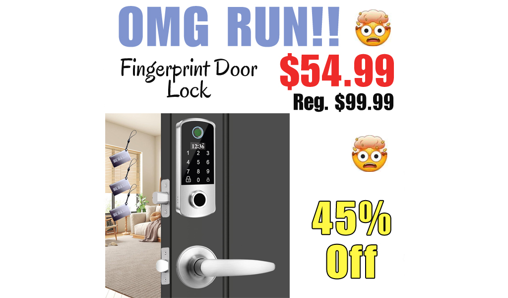 Fingerprint Door Lock Only $54.99 Shipped on Amazon (Regularly $99.99)