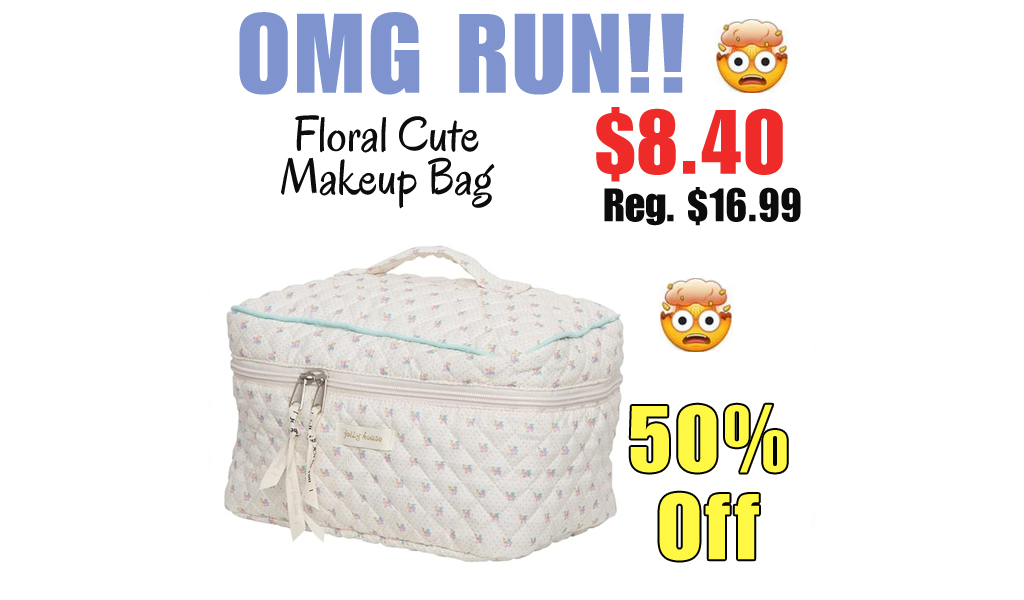 Floral Cute Makeup Bag Only $8.40 Shipped on Amazon (Regularly $16.99)