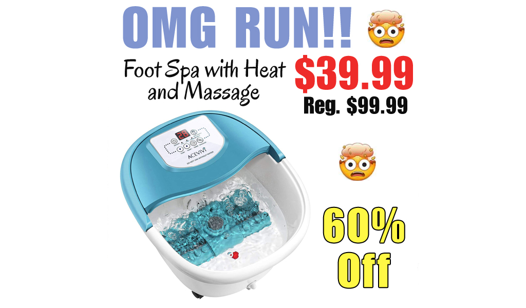 Foot Spa with Heat and Massage Only $39.99 Shipped on Amazon (Regularly $99.99)