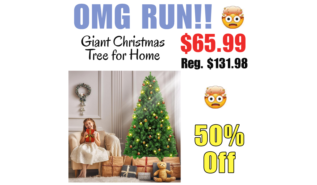 Giant Christmas Tree for Home Only $65.99 Shipped on Amazon (Regularly $131.98)
