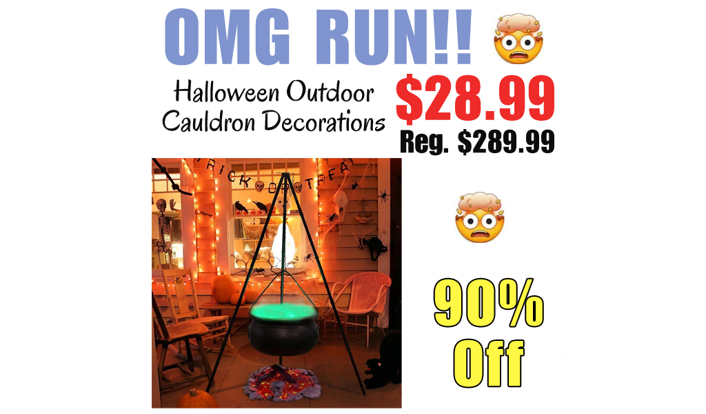 Halloween Outdoor Cauldron Decorations Only $28.99 Shipped on Amazon (Regularly $289.99)