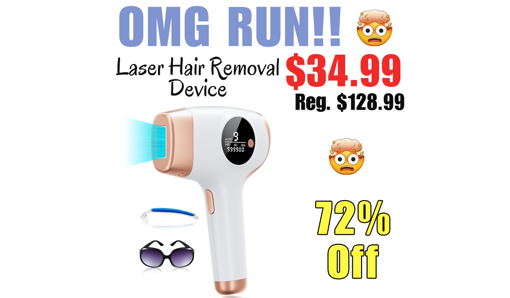 Laser Hair Removal Device Only $34.99 Shipped on Amazon (Regularly $128.99)