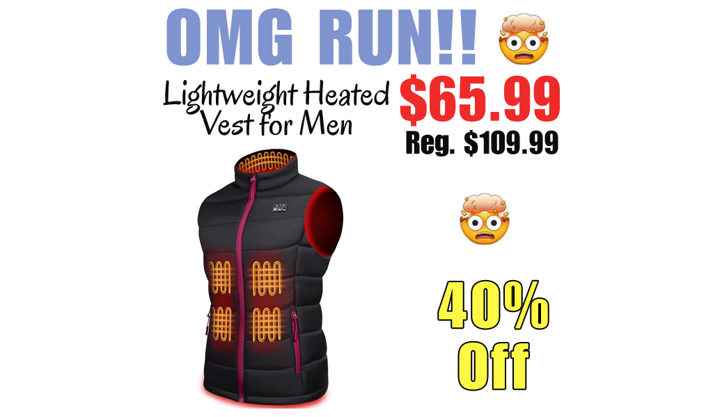 Lightweight Heated Vest for Men Only $65.99 Shipped on Amazon (Regularly $109.99)