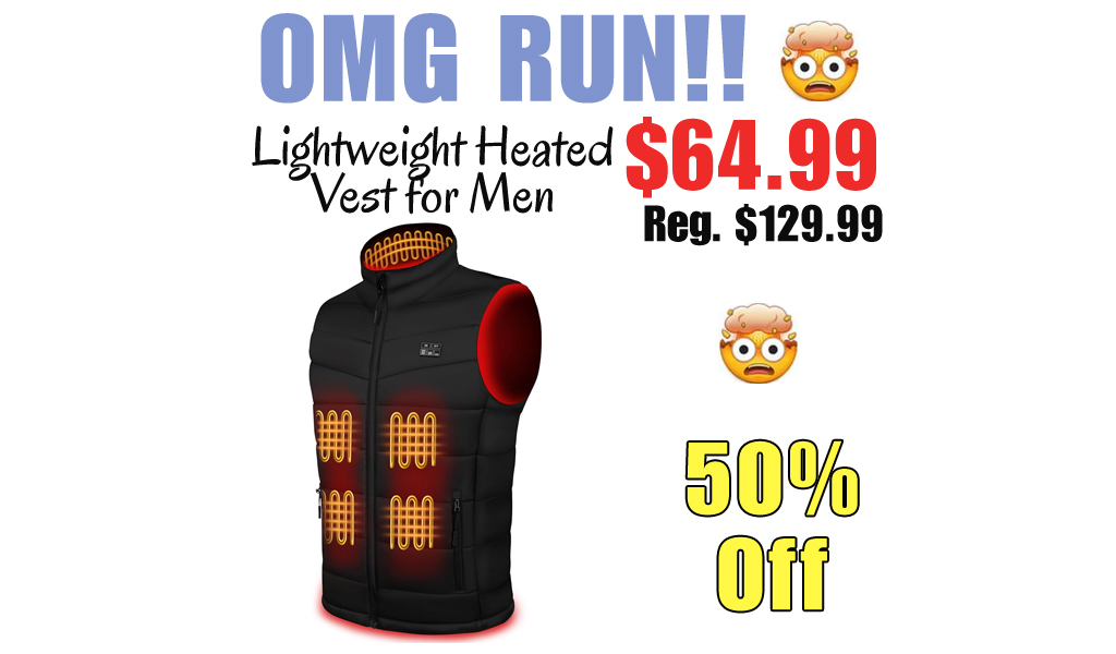 Lightweight Heated Vest for Men Only $64.99 Shipped on Amazon (Regularly $129.99)