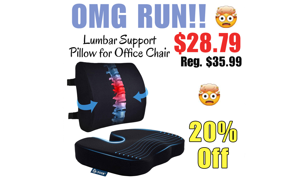 Lumbar Support Pillow for Office Chair Only $28.79 Shipped on Amazon (Regularly $35.99)
