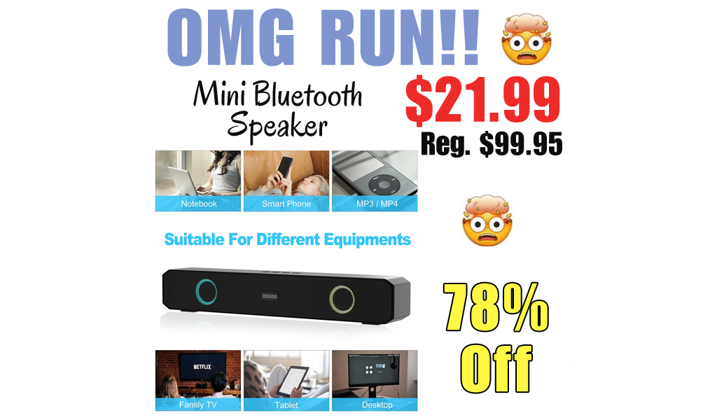 Mini Bluetooth Speaker Only $21.99 Shipped on Amazon (Regularly $99.95)