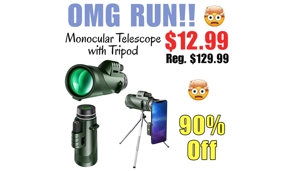 Monocular Telescope with Tripod Only $12.99 Shipped on Amazon (Regularly $129.99)