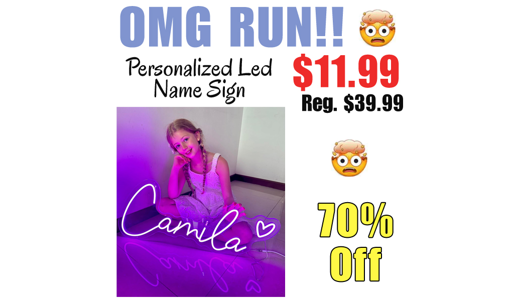 Personalized Led Name Sign Only $11.99 Shipped on Amazon (Regularly $39.99)