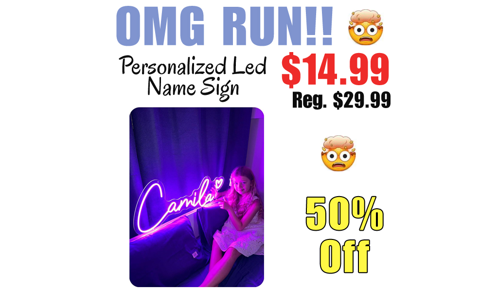 Personalized Led Name Sign Only $14.99 Shipped on Amazon (Regularly $29.99)