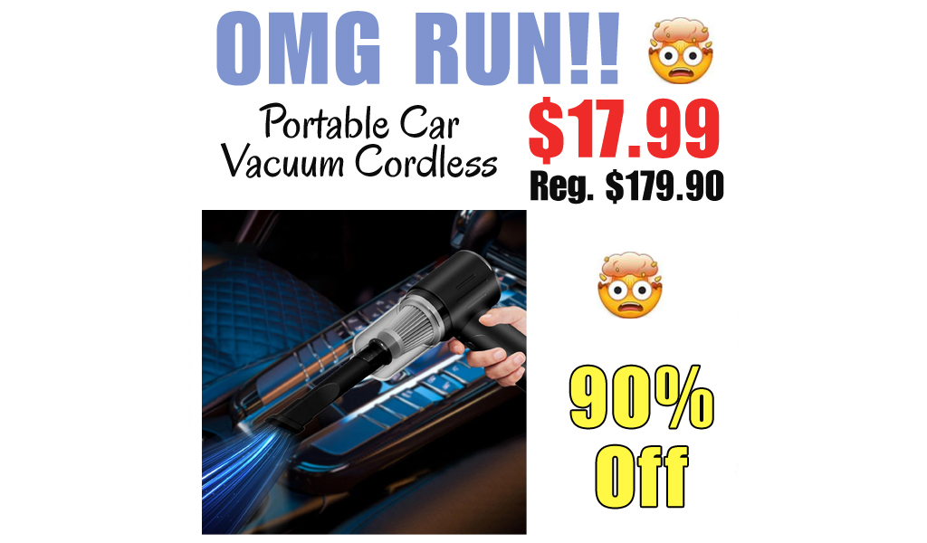Portable Car Vacuum Cordless Only $17.99 Shipped on Amazon (Regularly $179.90)