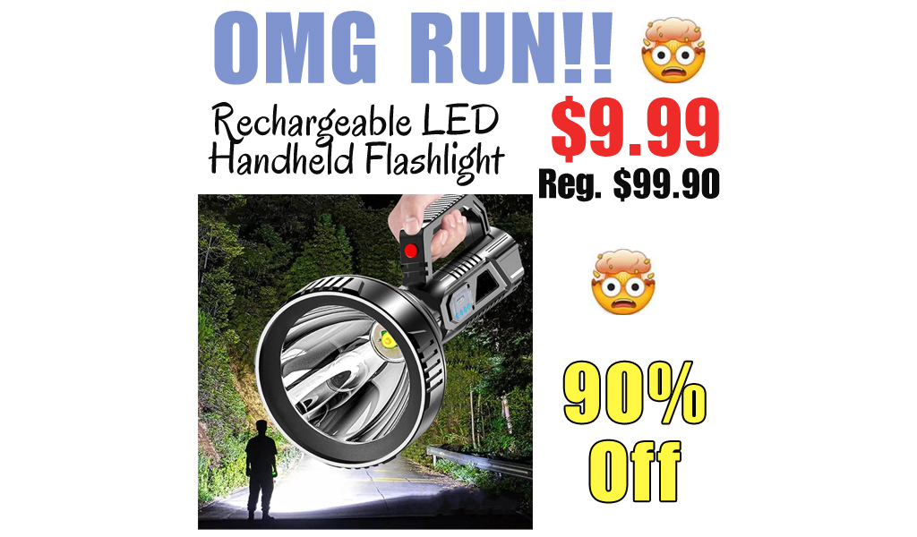 Rechargeable LED Handheld Flashlight Only $9.99 Shipped on Amazon (Regularly $99.90)
