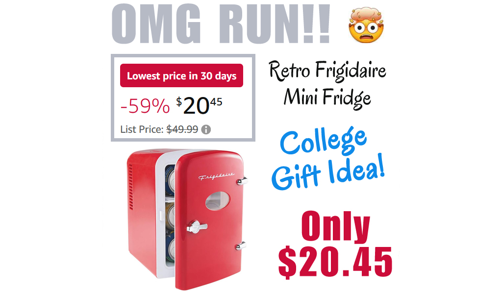 Retro Frigidaire Mini Fridge Just $20.42 on Amazon (Reg. $50) | College Gift Idea!