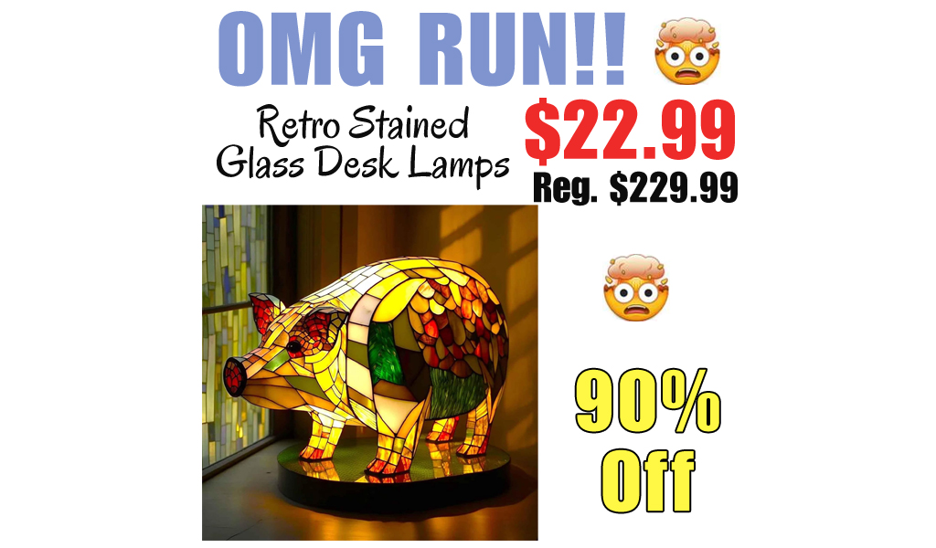Retro Stained Glass Desk Lamps Only $22.99 Shipped on Amazon (Regularly $229.99)