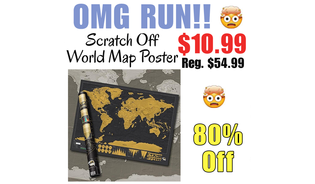 Scratch Off World Map Poster Only $10.99 Shipped on Amazon (Regularly $54.99)