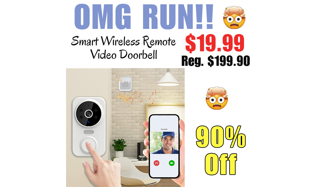 Smart Wireless Remote Video Doorbell Only $19.99 Shipped on Amazon (Regularly $199.90)