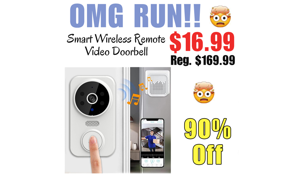 Smart Wireless Remote Video Doorbell Only $16.99 Shipped on Amazon (Regularly $169.99)
