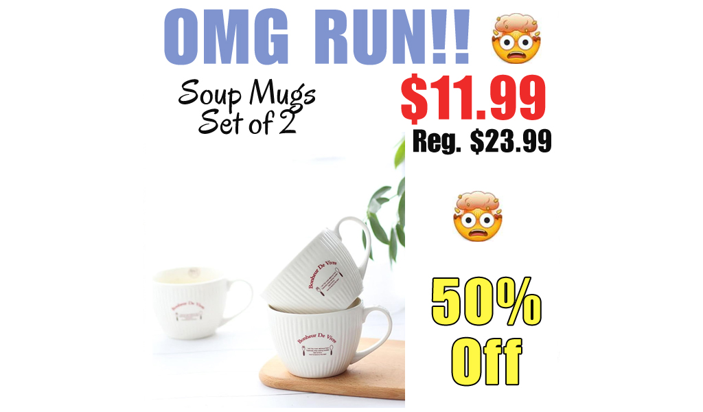 Soup Mugs Set of 2 Only $11.99 Shipped on Amazon (Regularly $23.99)