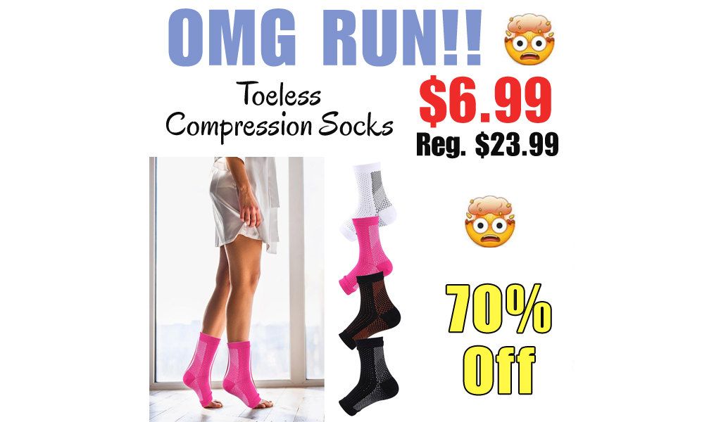 Toeless Compression Socks Only $6.99 Shipped on Amazon (Regularly $23.99)