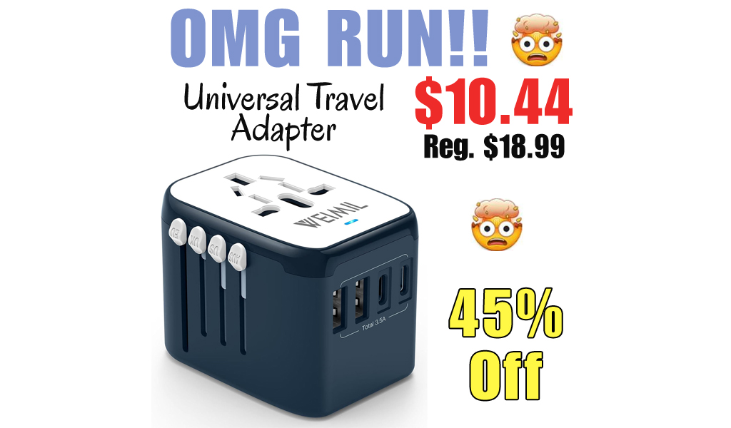 Universal Travel Adapter Only $10.44 Shipped on Amazon (Regularly $18.99)