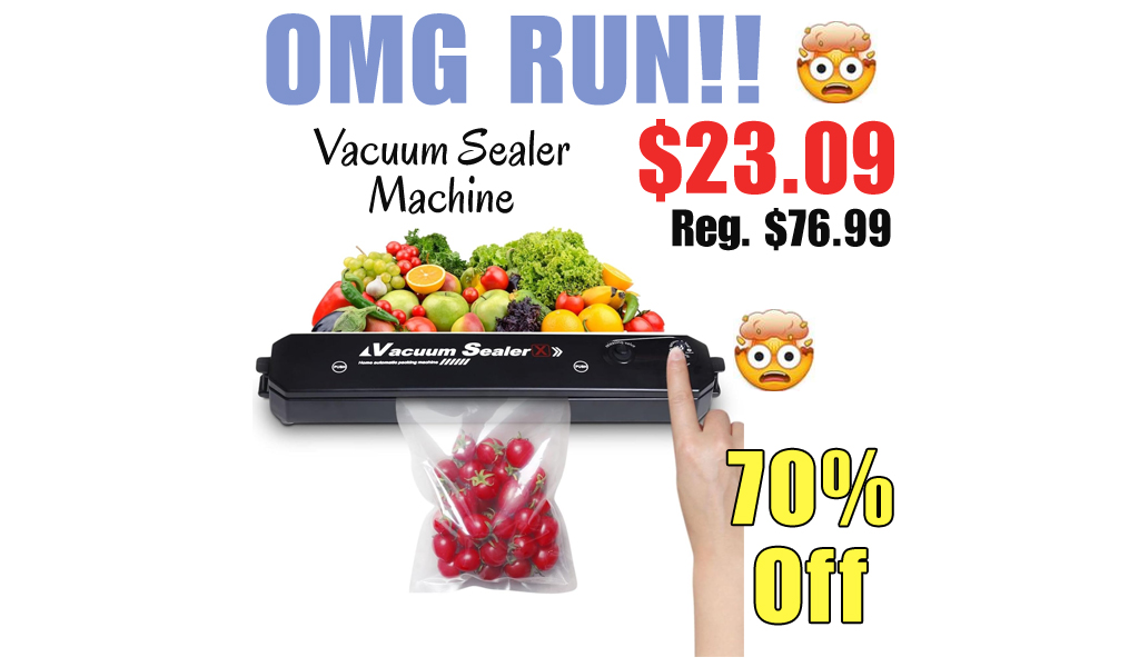 Vacuum Sealer Machine Only $23.09 Shipped on Amazon (Regularly $76.99)