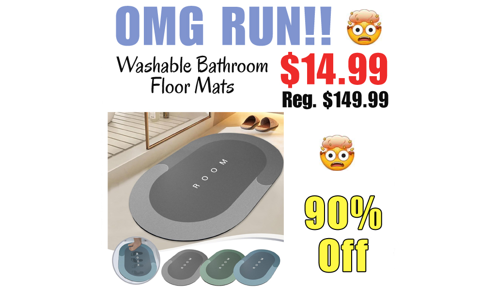 Washable Bathroom Floor Mats Only $14.99 Shipped on Amazon (Regularly $149.99)