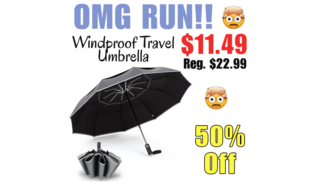 Windproof Travel Umbrella Only $11.49 Shipped on Amazon (Regularly $22.99)
