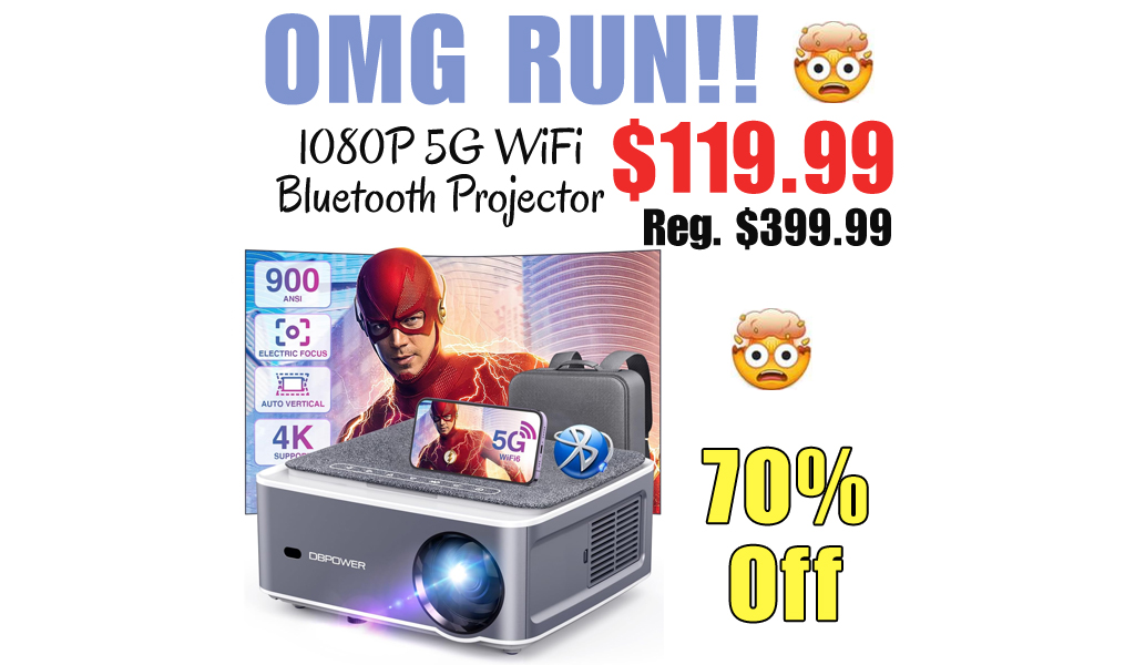 1080P 5G WiFi Bluetooth Projector Only $119.99 Shipped on Amazon (Regularly $399.99)